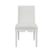Worlds Away - Lanister Square Back Dining Chair With Decorative Apron In Matte White Lacquer - LANISTER WH - GreatFurnitureDeal