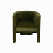 Worlds Away - Lansky Three Leg Fully Upholstered Barrel Chair in Olive Velvet - LANSKY OLV - GreatFurnitureDeal