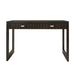 Worlds Away - Larkin Two Drawer Desk With Fluted Detail in Dark Espresso Oak - LARKIN ES - GreatFurnitureDeal