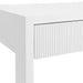 Worlds Away - Larkin Two Drawer Desk With Fluted Detail in Matte White Lacquer - LARKIN WH - GreatFurnitureDeal