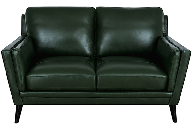 Mariano Italian Leather Furniture - Lauren 4 PC Living Room Set in Bottle Green - LAUREN-BOTTLE GREEN-SLCO - GreatFurnitureDeal