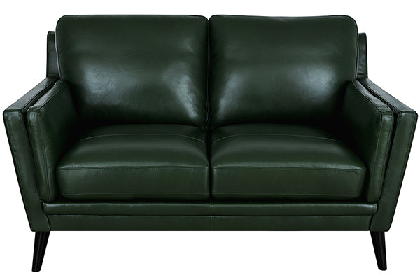 Mariano Italian Leather Furniture - Lauren 3 Piece Living Room Set in Bottle Green - LAUREN-SLC - GreatFurnitureDeal