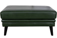 Mariano Italian Leather Furniture - Lauren Chair with Ottoman in Bottle Green - LAUREN-CO - GreatFurnitureDeal