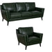 Mariano Italian Leather Furniture - Lauren 2 Piece Sofa Set in Bottle Green - LAUREN-SC - GreatFurnitureDeal