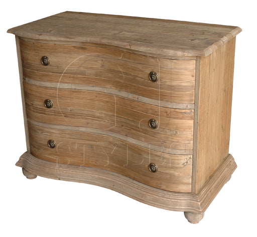 GJ Styles - Pine 3 Drawer Chest In Wash Finish - LD07-OL - GreatFurnitureDeal