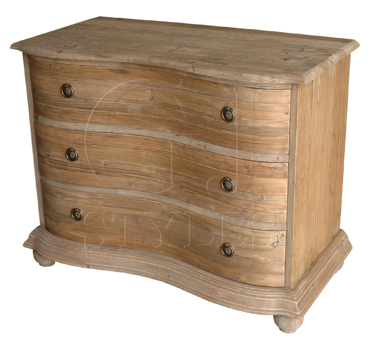 GJ Styles - Pine 3 Drawer Chest In Wash Finish - LD07-OL - GreatFurnitureDeal