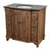 GJ Styles - Small 37.5" Single Vanity Panel Door in Natural Finish - LD104-NA - GreatFurnitureDeal