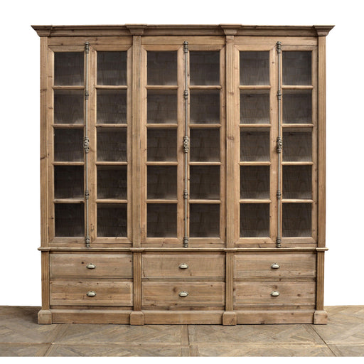 GJ Styles - Pine Bookcase Large 6 Door - LD13-NA - GreatFurnitureDeal
