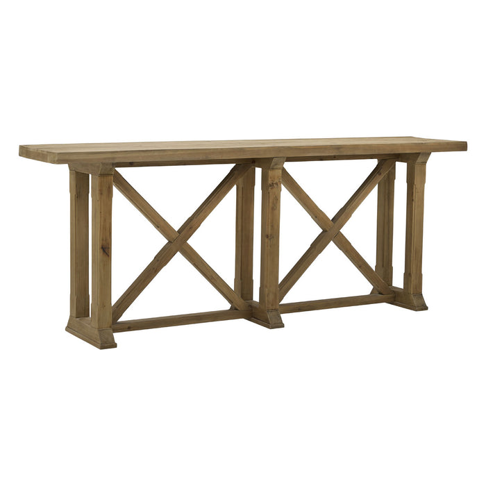 GJ Styles - X-Based Console In Natural Finish - LD177-NA - GreatFurnitureDeal