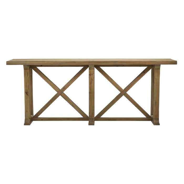 GJ Styles - X-Based Console In Natural Finish - LD177-NA - GreatFurnitureDeal