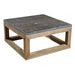 GJ Styles - Square Nat Pine Coffee Table Stone Top - LD179-NA - GreatFurnitureDeal