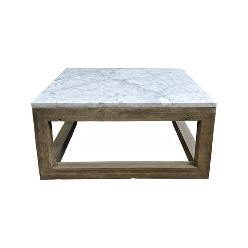 GJ Styles - Square Base Coffee Table W/Marble - LD179-WM - GreatFurnitureDeal