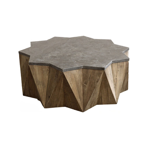 GJ Styles - Star Coffee Table Pine W/ Blue Stone Top - LD197-NA - GreatFurnitureDeal