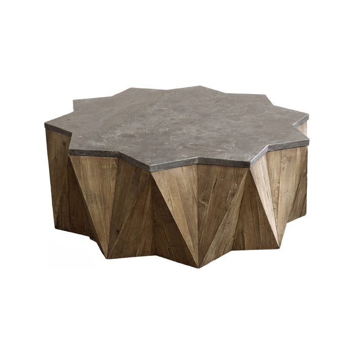 GJ Styles - Star Coffee Table Pine W/ Blue Stone Top - LD197-NA - GreatFurnitureDeal