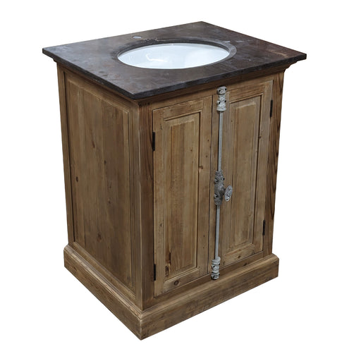 GJ Styles - Single Vanity W/Panel Door In Natural - LD230-NA - GreatFurnitureDeal