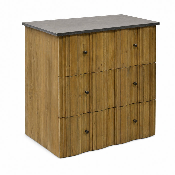 GJ Styles - Three Drawer Chest with 3-D Wave Design - LD235-NA