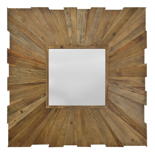 GJ Styles - Reclaimed Pine Starburst Square Mirror - LD243-NA - GreatFurnitureDeal