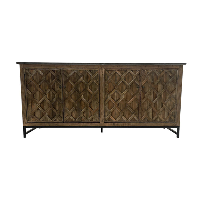 GJ Styles - Reclaimed Elm Diamond Embossed Server - LD249-NA - GreatFurnitureDeal