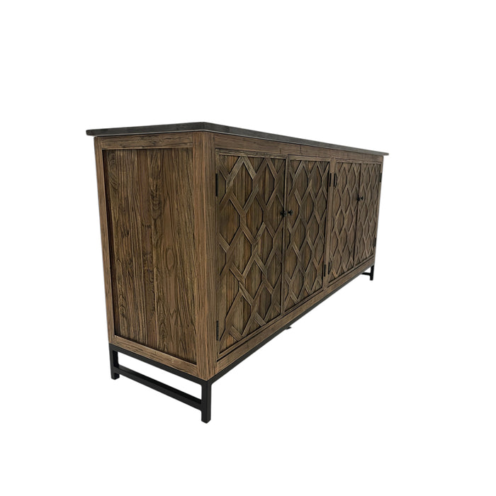 GJ Styles - Reclaimed Elm Diamond Embossed Server - LD249-NA - GreatFurnitureDeal