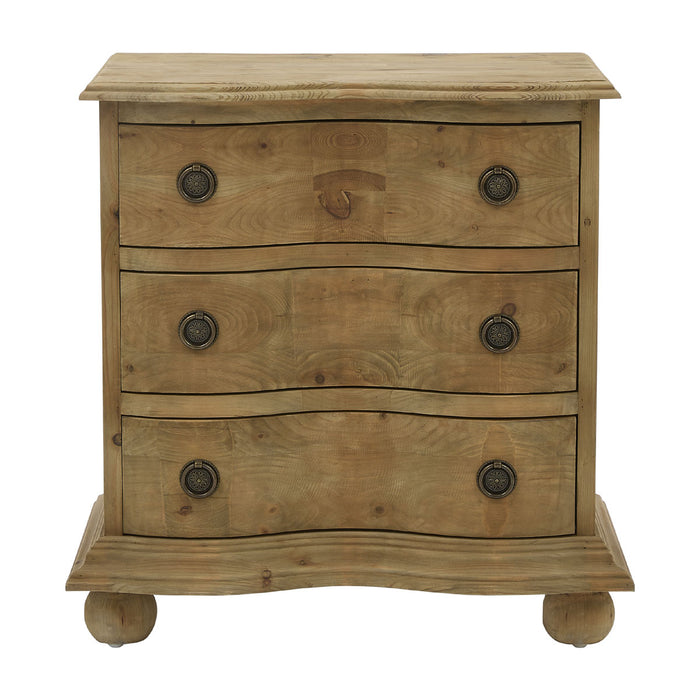 GJ Styles - 3 Drawer Chest In Natural Pine - LD28-NA - GreatFurnitureDeal
