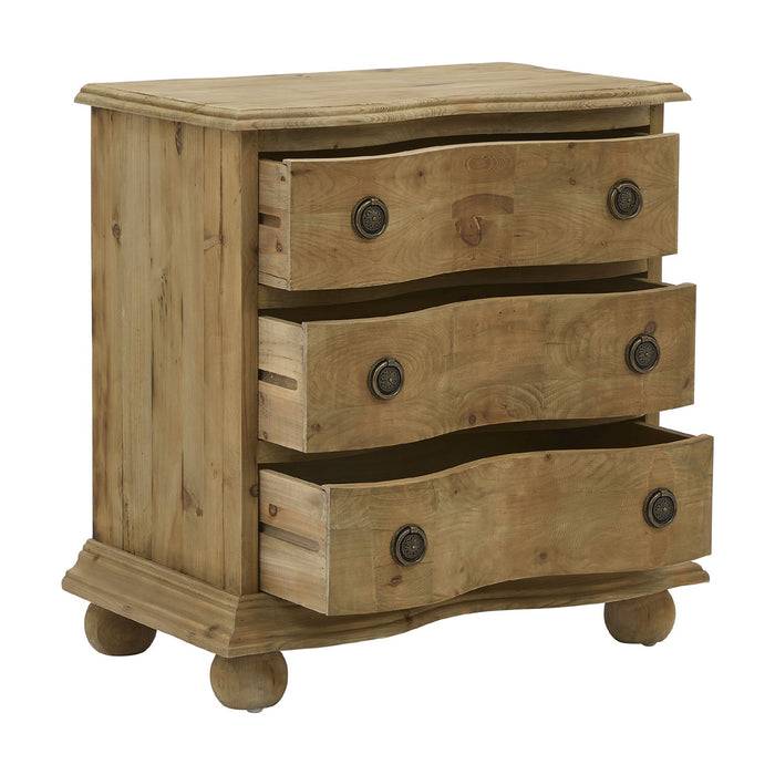 GJ Styles - 3 Drawer Chest In Natural Pine - LD28-NA - GreatFurnitureDeal