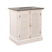 GJ Styles - Small Two Door Louvered Vanity White - LD73-WH - GreatFurnitureDeal