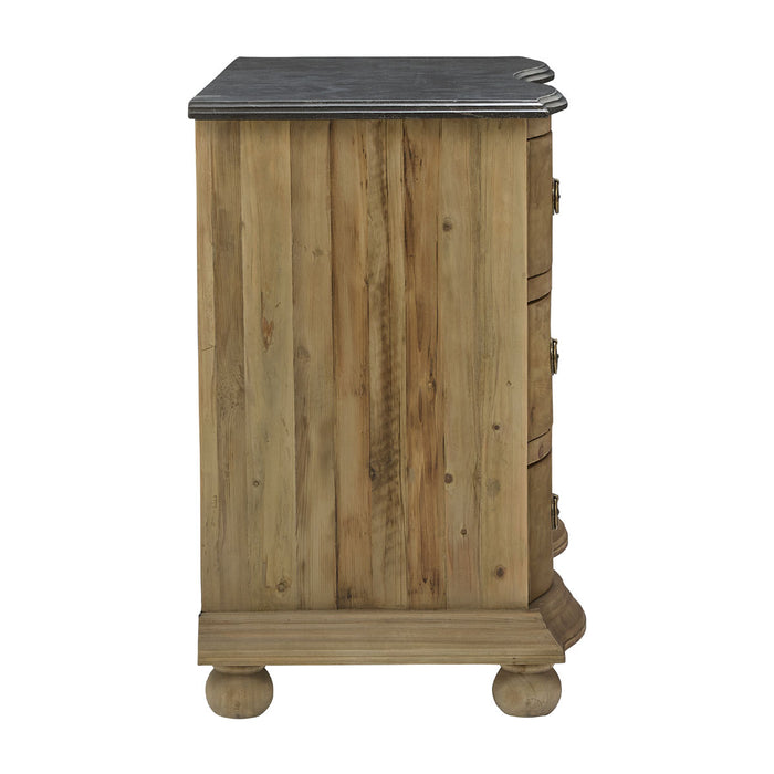 GJ Styles - 3 Drawer Chest With Blue Stone Top - LD78-NA - GreatFurnitureDeal