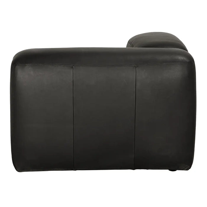 Noir Furniture - Augustus Modular Sofa Left Corne in Black - LEA-AS003A-L - GreatFurnitureDeal