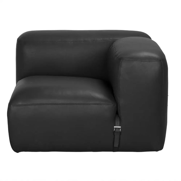 Noir Furniture - Augustus Modular Sofa Right Corner in Black - LEA-AS003A-R - GreatFurnitureDeal