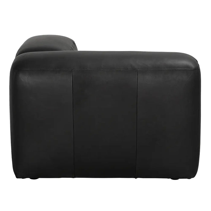 Noir Furniture - Augustus Modular Sofa Right Corner in Black - LEA-AS003A-R - GreatFurnitureDeal