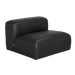 Noir Furniture - Augustus Modular Sofa Middle Santosa in Black - LEA-AS003B - GreatFurnitureDeal