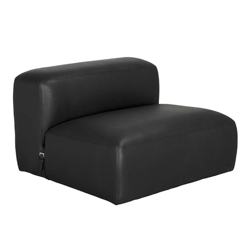 Noir Furniture - Augustus Modular Sofa Middle Santosa in Black - LEA-AS003B - GreatFurnitureDeal