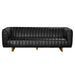 Noir Furniture - Khann Sofa in Ebony Black Leather - LEA-AS004BLL - GreatFurnitureDeal