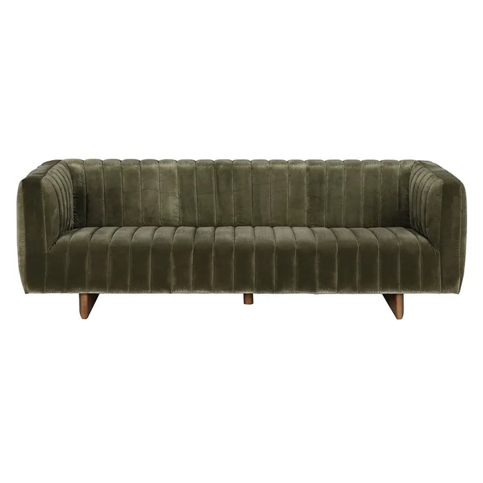 Noir Furniture - Khann Sofa in Olive Green - LEA-AS004VEL - GreatFurnitureDeal