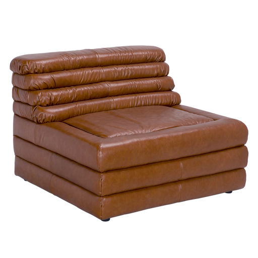 Noir Furniture - Bandera Sofa 1A in Roche Tan - LEA-AS015A-1ABR - GreatFurnitureDeal