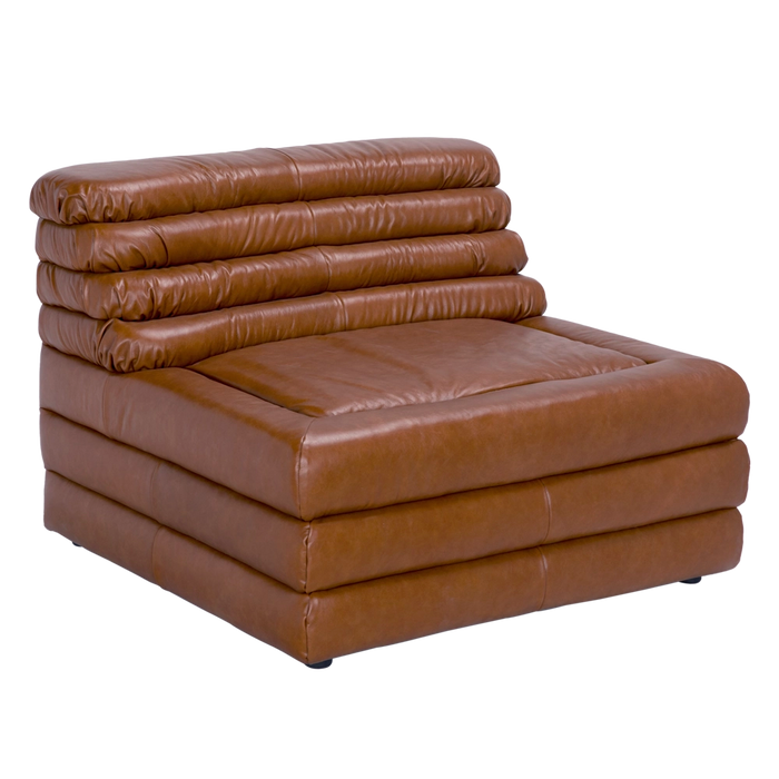 Noir Furniture - Bandera Sofa 1A in Roche Tan - LEA-AS015A-1ABR - GreatFurnitureDeal