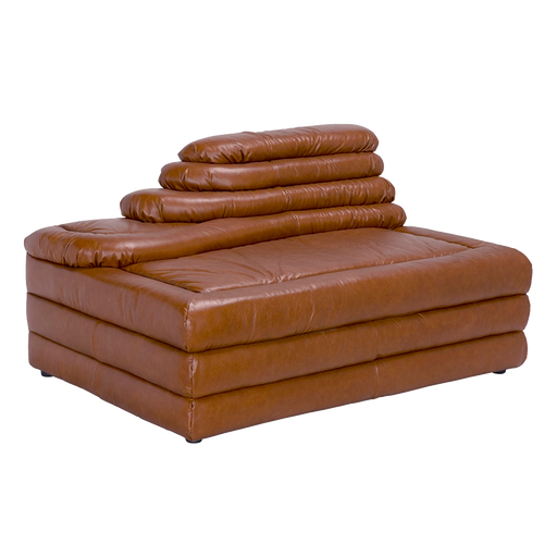 Noir Furniture - Bandera Sofa Cl in Roche Tan - LEA-AS015A-CLBR - GreatFurnitureDeal