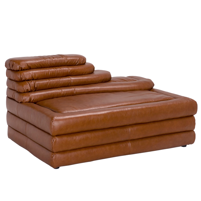 Noir Furniture - Bandera Sofa Cr in Roche Tan - LEA-AS015A-CRBR - GreatFurnitureDeal