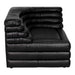 Noir Furniture - Bandera Sofa, L in Onyx Black - LEA-AS015A-L - GreatFurnitureDeal