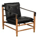 Noir Furniture - Luther Chair in Ebony Black Leather - LEA-C001BLL - GreatFurnitureDeal