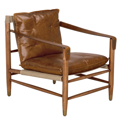 Noir Furniture - Luther Chair in Cuba Brown - LEA-C001BR - GreatFurnitureDeal