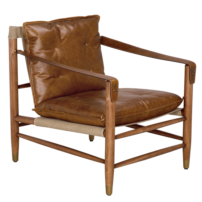 Noir Furniture - Luther Chair in Cuba Brown - LEA-C001BR - GreatFurnitureDeal