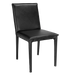 Noir Furniture - Newton Dining Chair in Ebony Black Leather - LEA-C004BLL - GreatFurnitureDeal