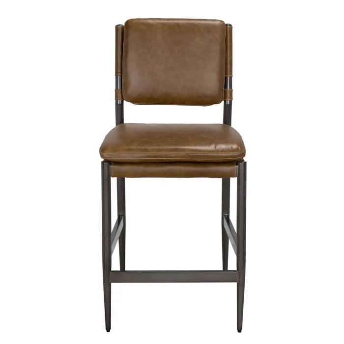 Noir Furniture - Wooster Counter Chair in Cuba Brown - LEA-C0115-CTR-BRW - GreatFurnitureDeal