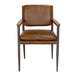 Noir Furniture - Wooster Dining Chair with Arms in Brown - LEA-C0115CBR - GreatFurnitureDeal