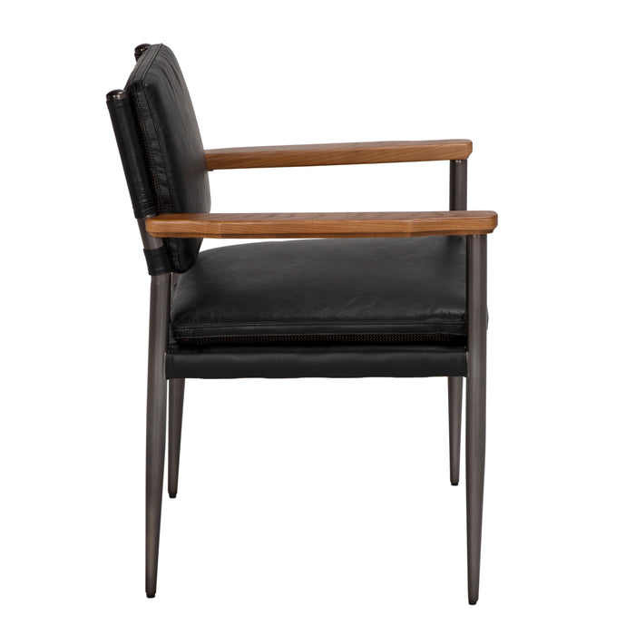 Noir Furniture - Wooster Chair in Black - LEA-C0115C - GreatFurnitureDeal