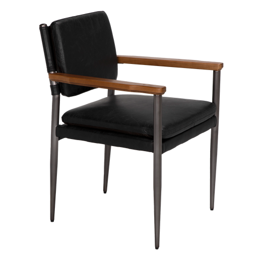 Noir Furniture - Wooster Chair in Black - LEA-C0115C - GreatFurnitureDeal