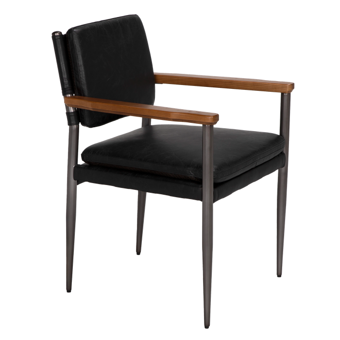 Noir Furniture - Wooster Chair in Black - LEA-C0115C - GreatFurnitureDeal