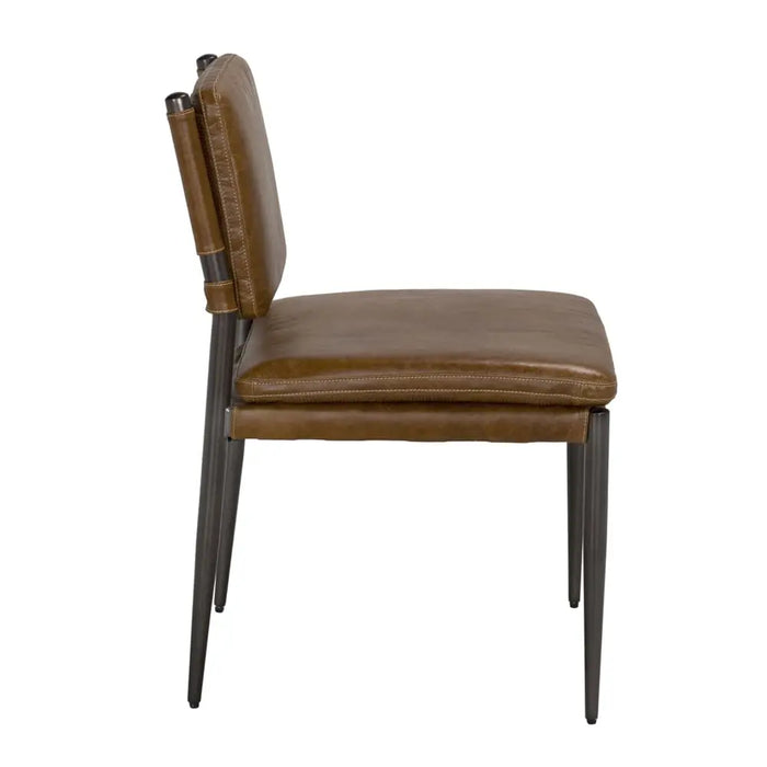 Noir Furniture - Wooster Dining Chair in Cuba Brown - LEA-C0115D-1DBR - GreatFurnitureDeal
