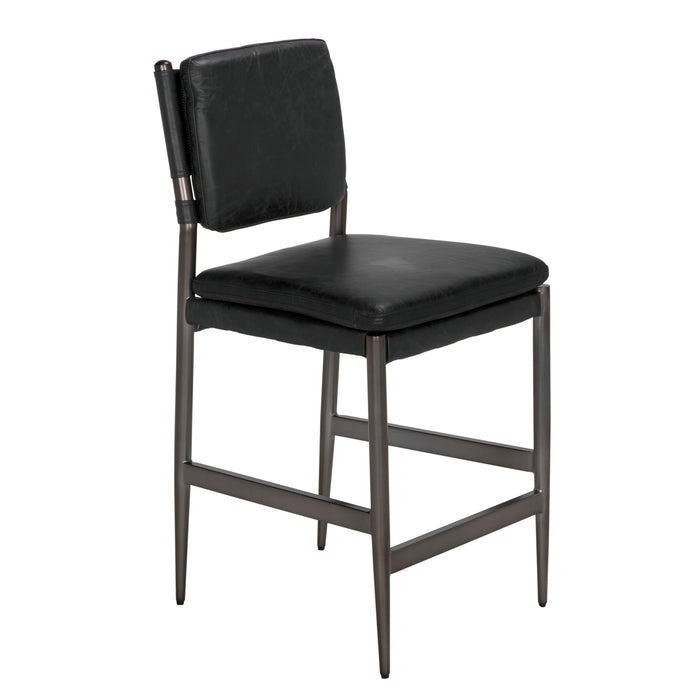 Noir Furniture - Wooster Counter Chair in Brown - LEA-C0115-CTR-BLK - GreatFurnitureDeal